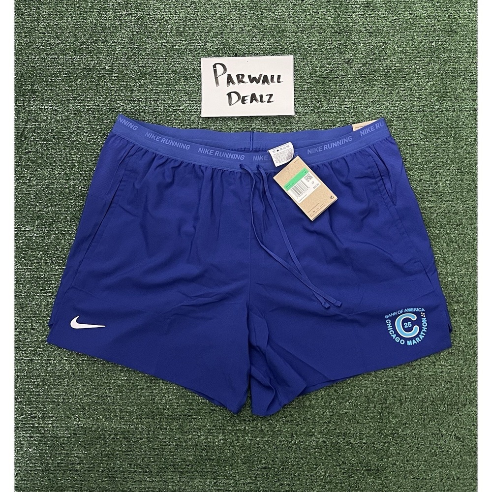 Nike Stride 5" Lined Chicago Marathon Running Shorts Blue Men's XL HQ4204-529